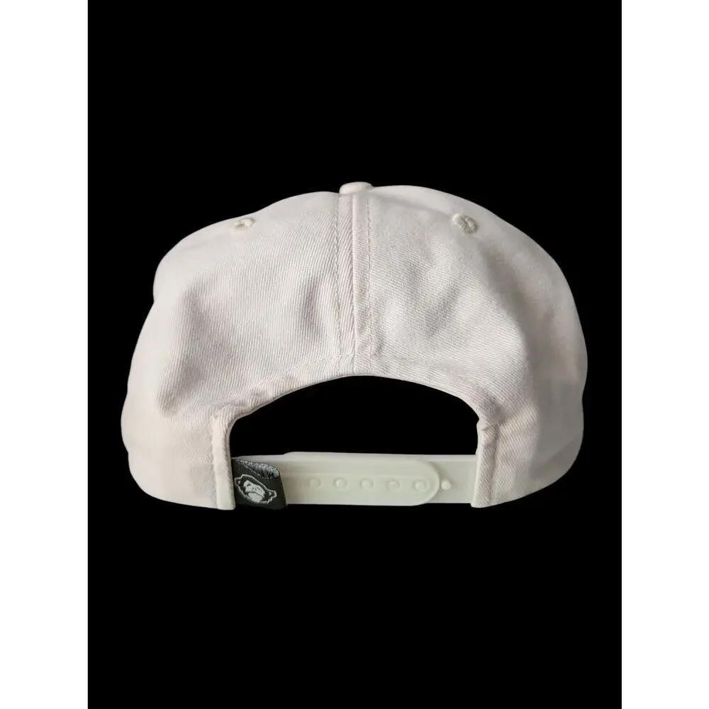 Howler Bros White Skrimp Snapback Hat Cap One Size Twill Shrimp Logo Fishing